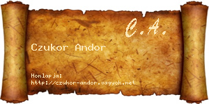 Czukor Andor névjegykártya
